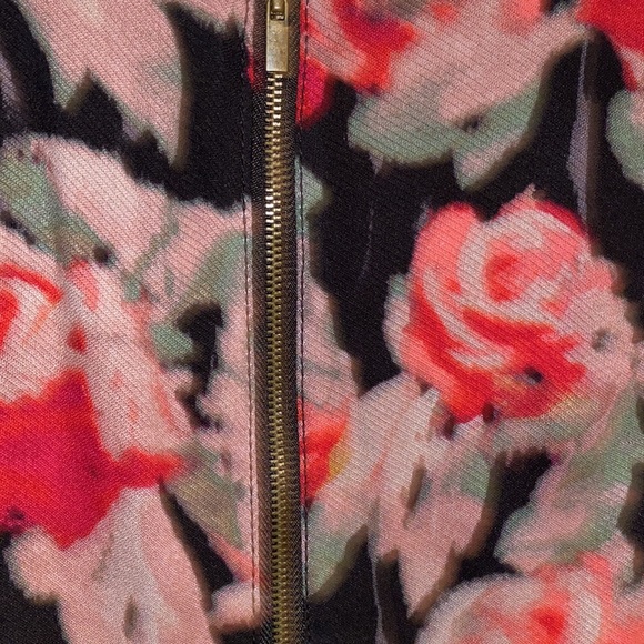 RACHEL RACHEL ROY Floral Print Sleeveless Mixed Media Knee Length Sheath Dress 2 - Picture 4 of 10